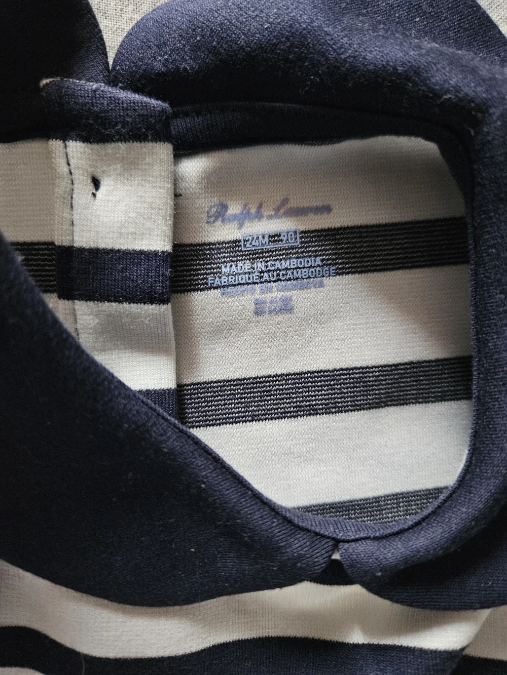Ralph Lauren Navy and White Striped Polo Dress with Bloomer